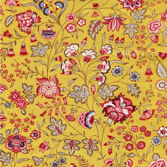 Dutch Heritage Surat 1025 - Mustard - 1/2 yard