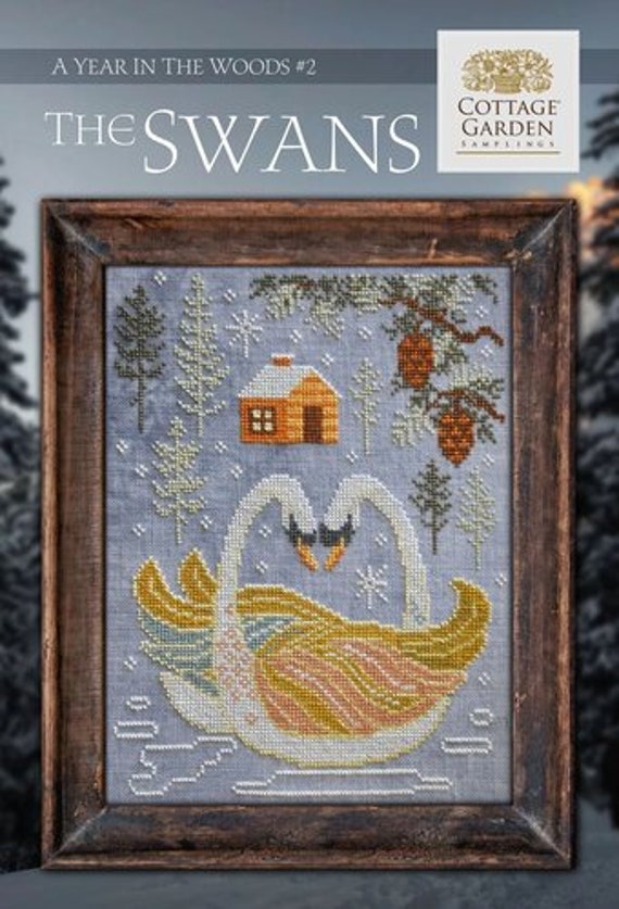 The Swans - A Year in the Woods Pt 2 - Cottage Garden Samplings - Cross Stitch Chart