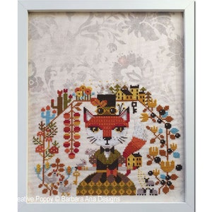 Steampunk Fox - Barbara Ana Designs - Cross Stitch Chart
