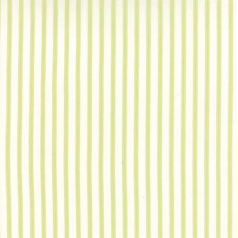 Bespoke Blooms Ticking Stripe Light Green 12yd