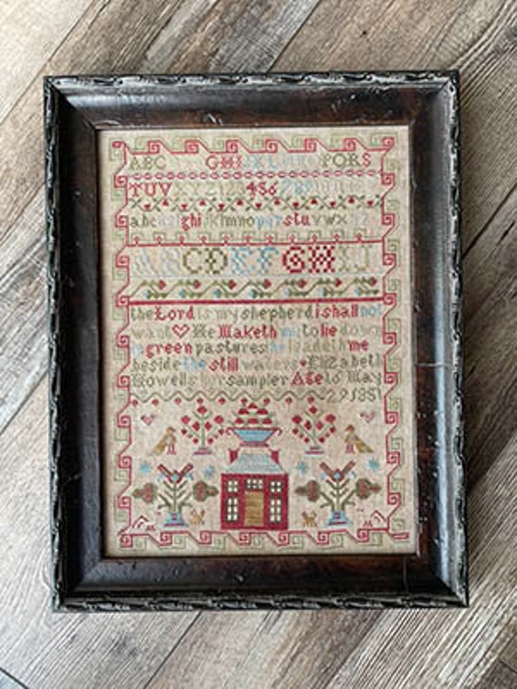 Elizabeth Howells 1851 - From the Heart - Cross stitch chart