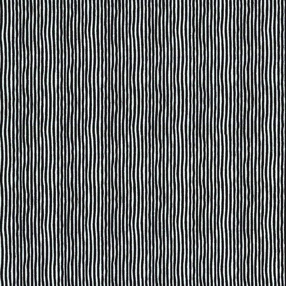 Black and White Basics - Fuzzy Lines Black 7346 - 1/2 yard