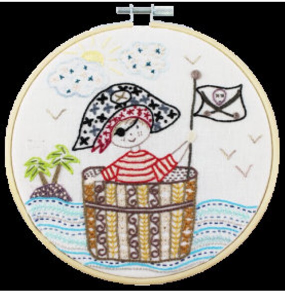 SOS, Pirate in Distress - Embroidery Kit - Une Chat dans l'Aiguille