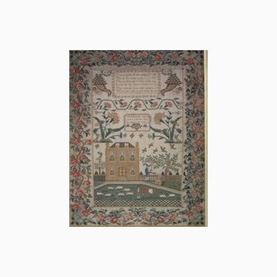 Alice Smith 1841 - Sheep May Safely Graze - Victorian Rose - Cross stitch chart