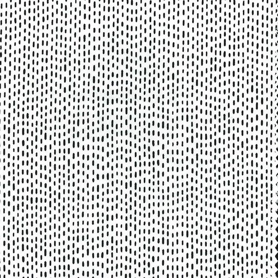 Black and White Basics - Tiny Stitches White 7256 - 1/2 yard