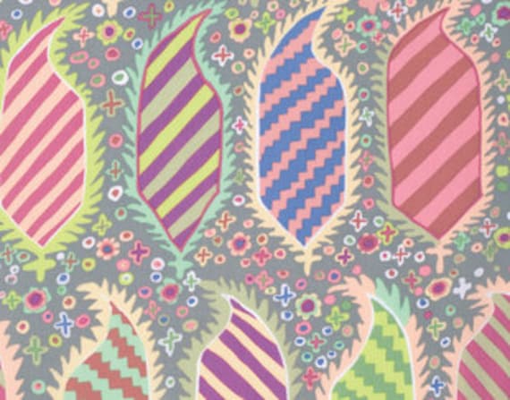 Kaffe Fassett Collective Striped Herald Grey - 1/2 yard