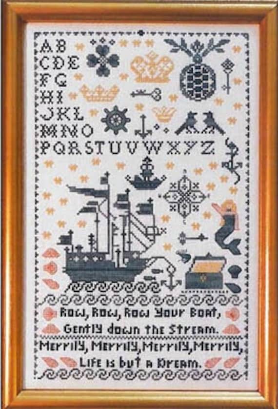 Row, Row Your Boat - Rosewood Manor - Cross stitch chart