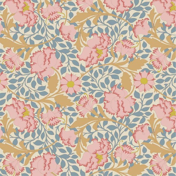 TILDA Songbird - Flora Blue 100654 - Fat Quarter