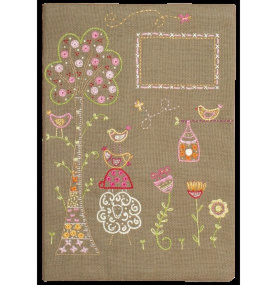 In my Garden Notebook Cover - Embroidery Kit - Une Chat dans l'Aiguille