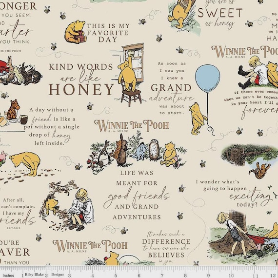 Winnie the Pooh C1700 - Echo Park Paper Co. and Riley Blake - 1/2 yard