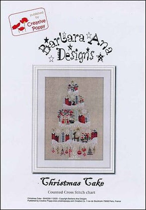 Christmas Cake - Barbara Ana Designs - Cross Stitch Chart