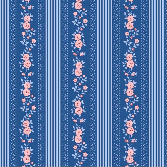 TILDA Something Blue Co-ordinates - Claramay Denim 110167 - Fat Quarter