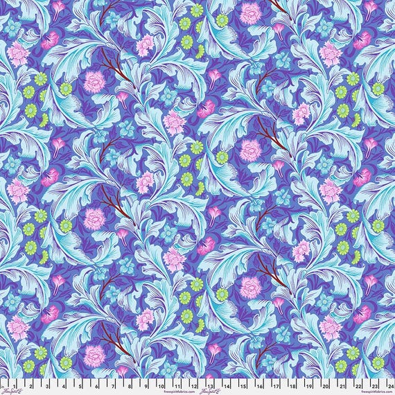 Kaffe x Morris & Co. PWKW011 Cobalt - 1/2 yard