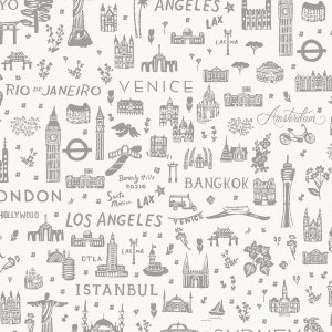 Bon Voyage RP803-GR3 - Rifle Paper Co - 1/2 iarda