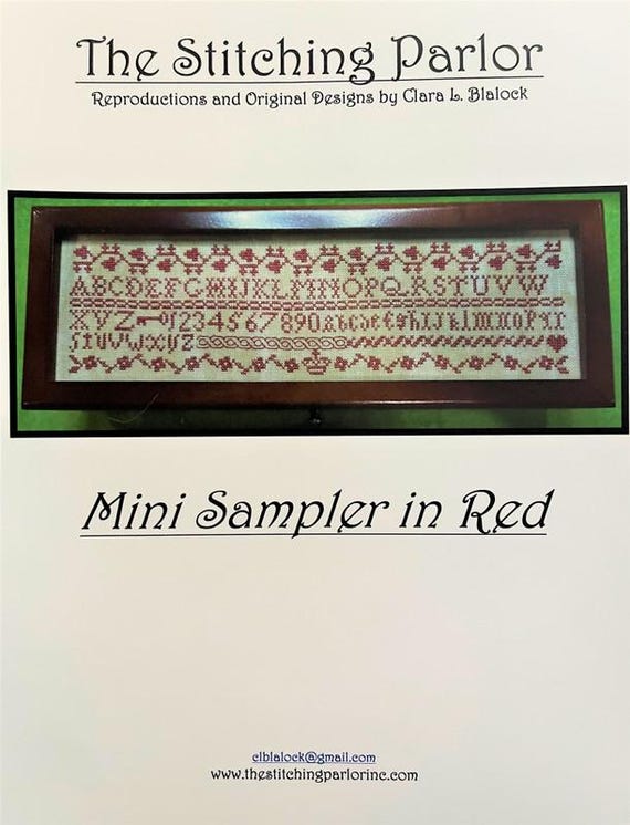 Mini Sampler in Red - The Stitching Parlor - Cross Stitch Chart