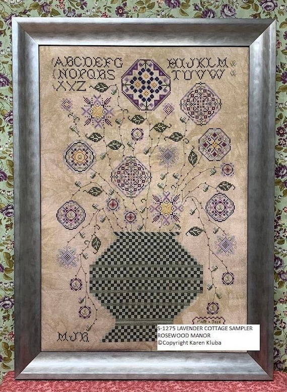 Lavender Cottage Sampler - Rosewood Manor - Chart only