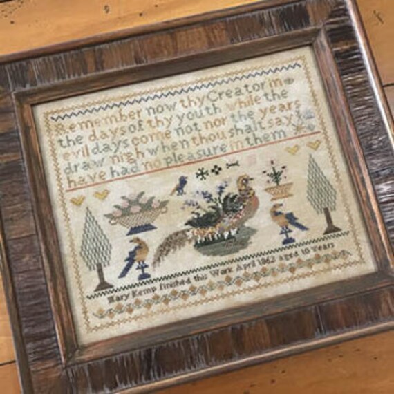 Mary Kemp 1862 - The Scarlett House - Cross Stitch Chart