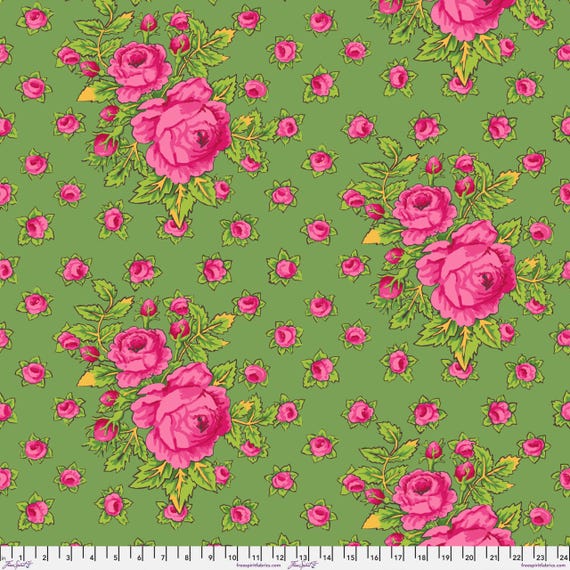 Kaffe Fassett Collective Feb 26 PWGP212.GREEN Rosie - 1/2 yard