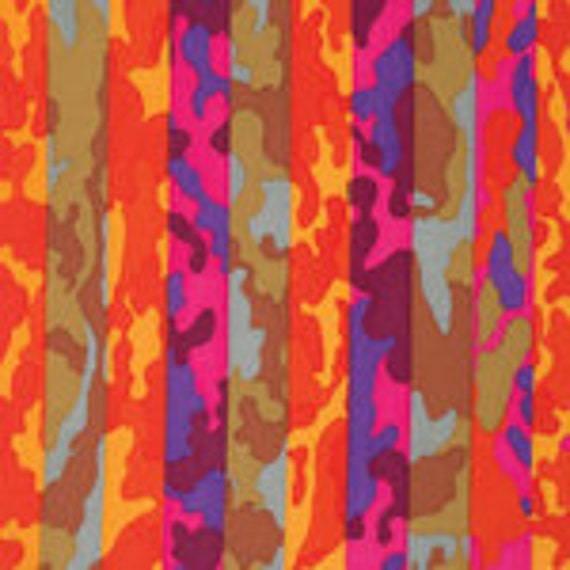 Kaffe Fassett Collective Stripe Camouflage Summer - 1/2 yard