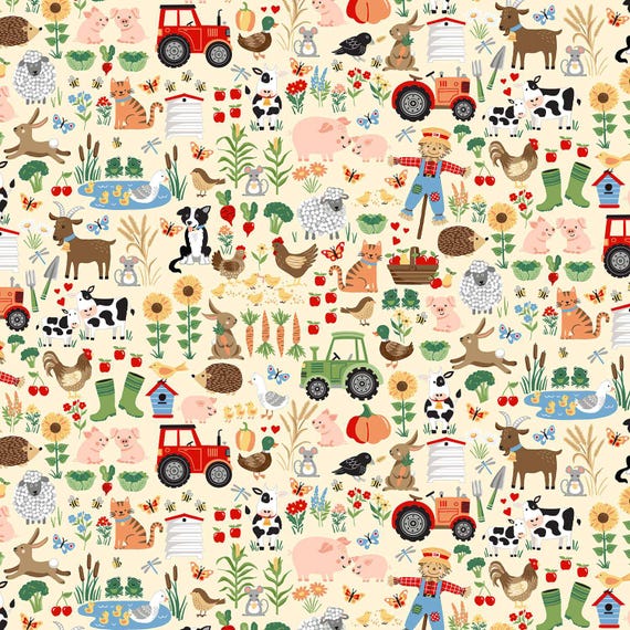 Fun on the Farm M064Q - 1/2 Yard