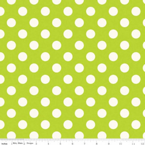 Le Creme Medium Dot Lime C630-32 - Riley Blake