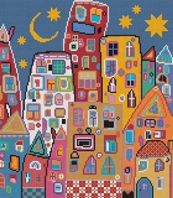 Buildings and Colors - Susana Machado - Cross Stitch Chart