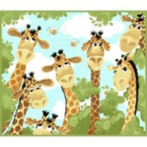 Zoe the Giraffe Panel - (36 x 44") 90 x 112 cms