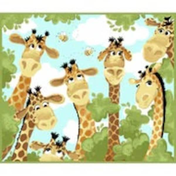 Zoe the Giraffe Panel - (36 x 44") 90 x 112 cms