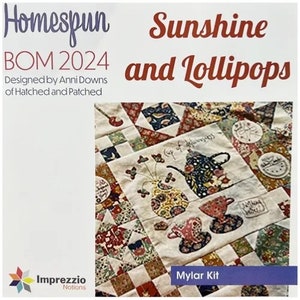 Sunshine and Lollipops - Mylar Shapes Only Pack - Homespun Magazine 2024 BOM