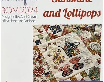 Sunshine and Lollipops - Paquete solo de formas de Mylar - Revista Homespun 2024 BOM