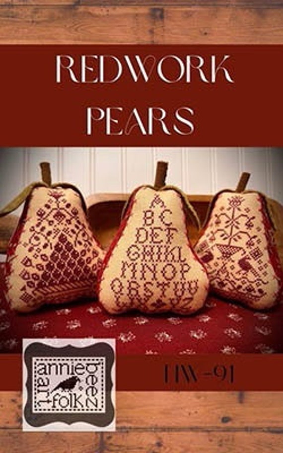 Bluework Pears - Annie Beez - Cross Stitch Chart