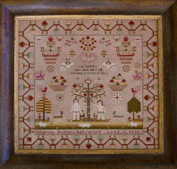 Martha Pudsey 1835 - Scarlett House - Cross Stitch Chart