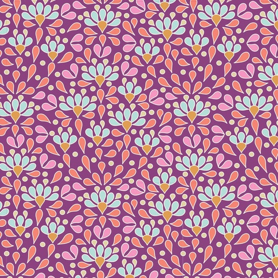 TILDA Cotton Beach - Sea Anemone Lilac 100322 - Fat Quarter