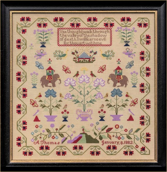 A Thomas 1882 "The Nellies" - Hands Across the Sea Samplers - Chart only
