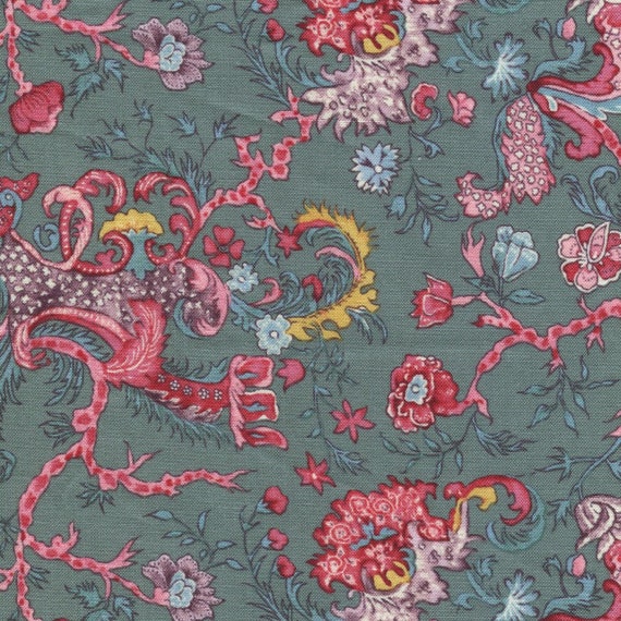 Dutch Heritage Indira Green 2051 - 1/2 yard