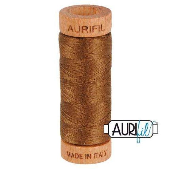 Aurifil 80wt -  Dk Antique Gold 2372