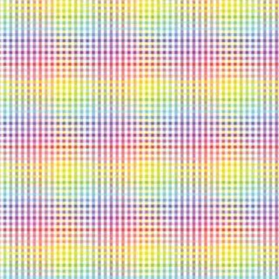 Bias 25mm 1/8 White Rainbow Check DVBB3049 - 1 metre