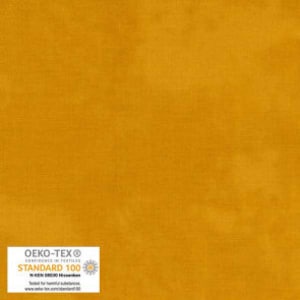May include: A solid yellow fabric swatch with a subtle texture. The fabric is certified by OEKO-TEX STANDARD 100, indicating it meets safety standards for textiles.
