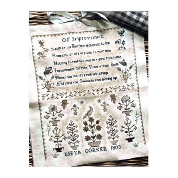 Lidya Corker Sampler Sewing Roll - Stacy Nash Primitives - Cross Stitch Chart