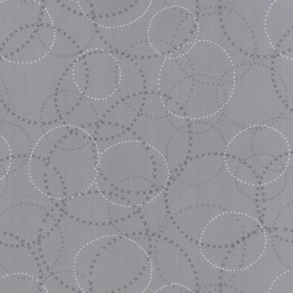 Modern BG Ink XOXO Steel - 1/2 yard