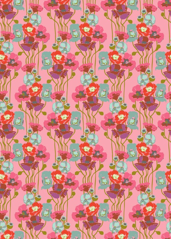 Anna Maria Textiles - Overdressed - Pouring Poppies Haze - AMT151-23V