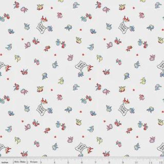 Love Notes C16382 White - 1/2 yard