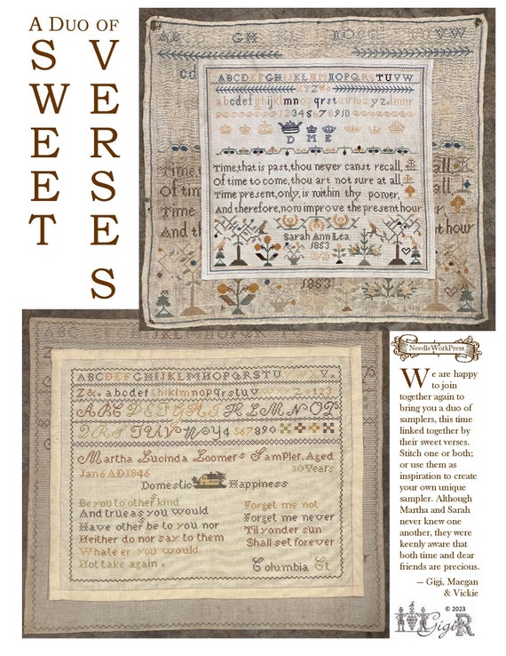 A Duo of Sweet Verses - NeedleWorkPress and Gigi R - Cross Stitch Chart