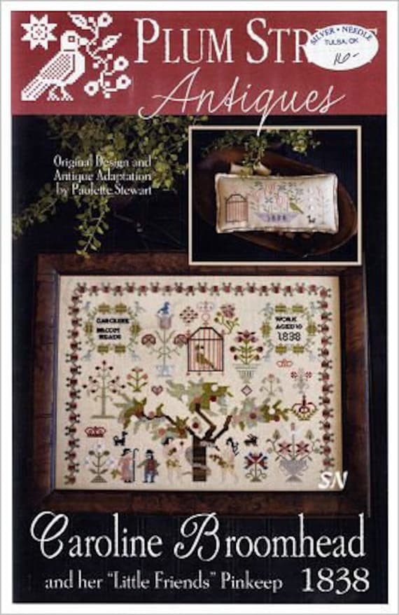 Caroline Broomhead 1838 - Plum Street Samplers - Cross Stitch Chart