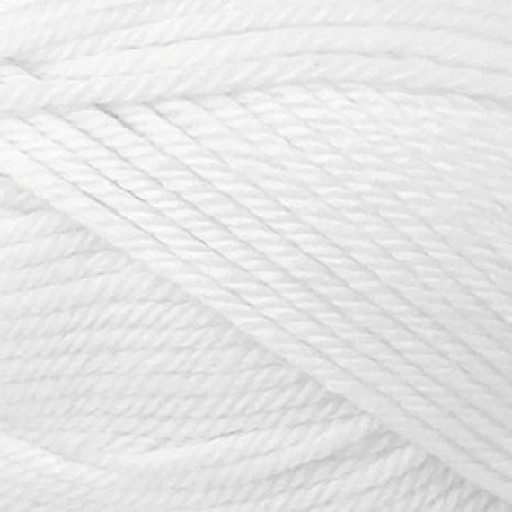 Peppin #4 Aran/Worsted/10ply - 1001 White - 100% Wool Superwash