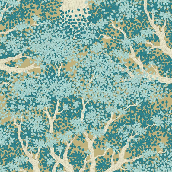 TILDA Woodland - Juniper Teal 100298 - Fat Quarter