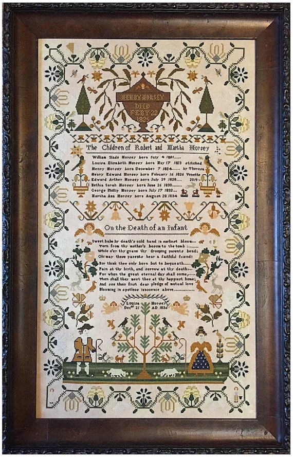Louisa Horsey 1836 - Shakespeare's Peddler - Cross Stitch Chart