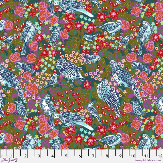 Mon Jardin PWNL035 Green - Natalie Lete - 1/2 yard