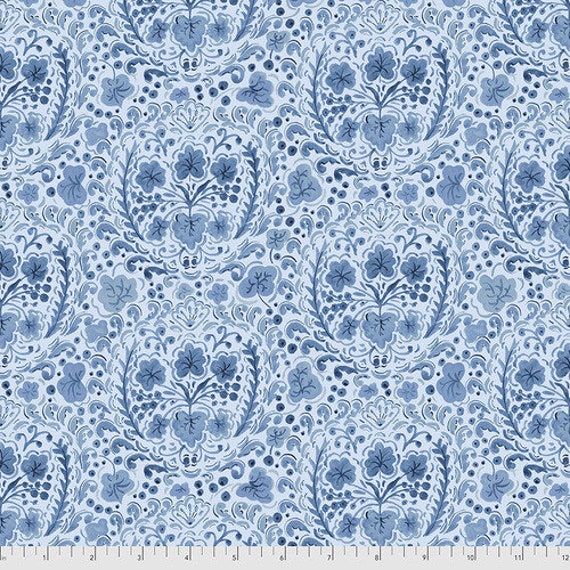 Ladybird PWDF324 Blue - Dena Designs - 1/2 yard