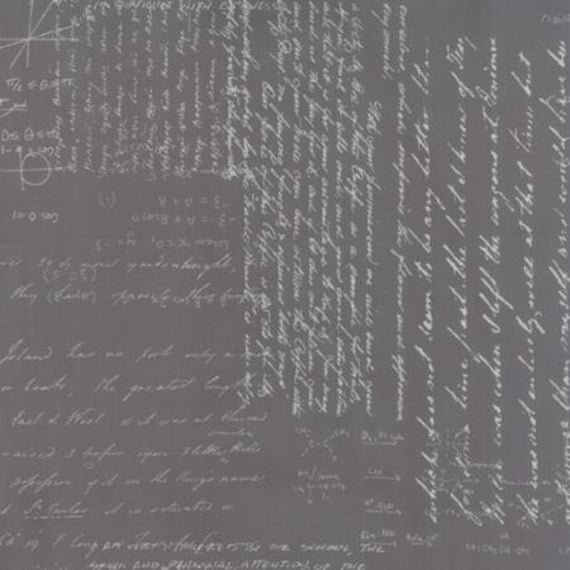 Modern BG Ink Notes Graphite - 1/2 yard